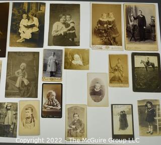 Vintage B & W CDV Photos of Children