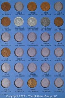 Partially completed Whitman Lincoln Cent Folder; 1941- 