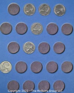 Partially complete Whitman Jefferson Nickel Coin Folder; 1962- 