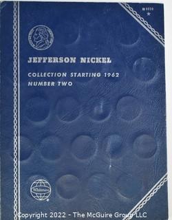 Partially complete Whitman Jefferson Nickel Coin Folder; 1962- 