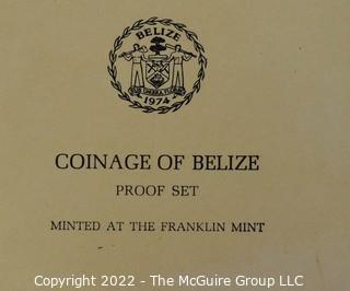 1974 Belize Proof Coin Set issued by The Franklin Mint