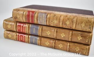 Books: (3) Leather Bound Books