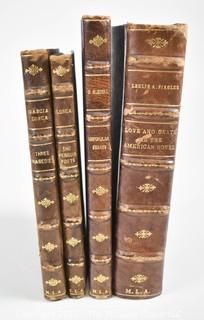 Four (4) Leather Bound Volumes 