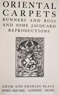 Book: Oriental Carpets by Adam and Charles Black. London. 1910