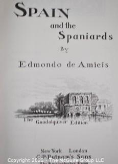 Book: Spain and the Spainards by Edmondo de  Amnieis. Published by G P Putnam's Sons