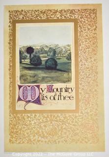 Book: My Country: An Illuminated and Illustrated Version of the American National Anthem done by Walter Little.  