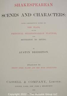 Book: Shakespearian Scenes and Characters. Austin Brereton.  Cassell & Co. Ltd. London