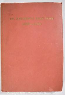 Book: St. Andrew's Golf Club. 1888-1938