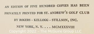 Book: St. Andrew's Golf Club. 1888-1938