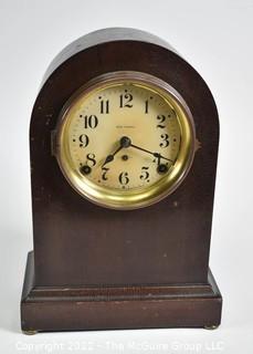 Seth Thomas Chiming Mantle Clock with key.  Works.