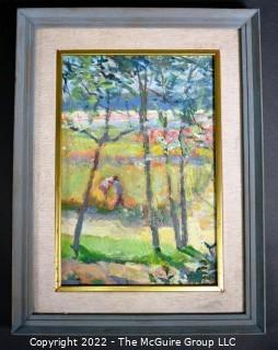 Framed Oil on Canvas Landscape by Dutch Artist G De Wit. Measures 12 x 15"