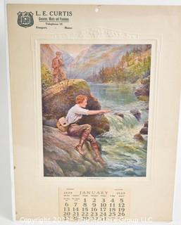 1935 Wall Calendar. Measures 11 x 14"