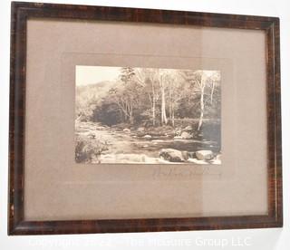 Signed Wallace Nutting framed print. 8 1/2 x 10 1/2"