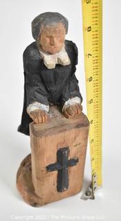 Wood Carved Swedish Folk Art Protestant Minister