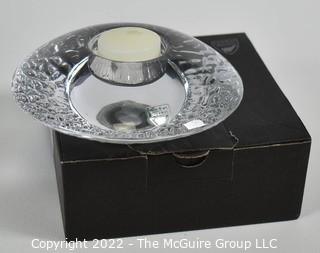 Swedish Orrefors Crystal Candleholder in Box