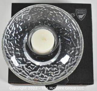 Swedish Orrefors Crystal Candleholder in Box