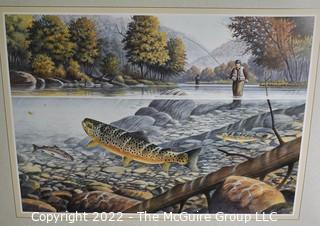 (2) Unframed Fishing Prints. SCAFA/Modern Art Group  Each measure 16 x 24"