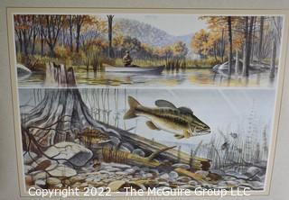 (2) Unframed Fishing Prints. SCAFA/Modern Art Group  Each measure 16 x 24"