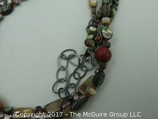 Collection of jewelry including necklace and matching bracelets -#1297 