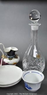 Crystal Glass and Porcelain Decorative Items.