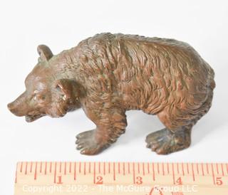 19th Century Cast Iron Bear Sculpture.  Measures 6" long
