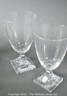 Glass Drinkware and Pink Vaseline Glass Bowls