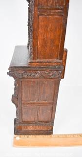 SALESMAN SAMPLE.  Miniature (21 inches) Antique Victorian Hard Carved Jacobean Sideboard Cabinet, Made by Edward Stott (1838 - 1881) Cabinet Maker and Upholsterer, 110 Yorkshire Street, Rochdale, Manchester UK.  Includes Photos of Actual Full-Size Piece in a Maryland Home Circa 1990.  Measures 5" x 10" x 21". (NOTE: This Lot is part of a set (24RH, 25RH, 30RH, 30RHA, 31RH, 32RH).  Lot 60 RHA consists of the ENTIRE SET OF 6 LOTS.  If the high bid for Lot 60RHA exceeds the sum of High bids for (24RH, 25RH, 30RHA, 31RH, 32RH), they will be sold as a set.  If you have questions about the process, text David at 202-441-5446