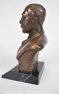 Small Bronze Bust of George Washington Carver Signed by Artist Bell.  6" tall.