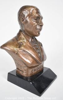 Small Bronze Bust of George Washington Carver Signed by Artist Bell.  6" tall.