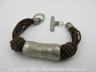 Sterling and rope bracelet -#1306 