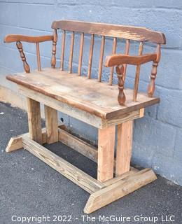 Buckboard Buggy Seat Bench Mounted on Dimensioned Lumber