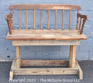 Buckboard Buggy Seat Bench Mounted on Dimensioned Lumber