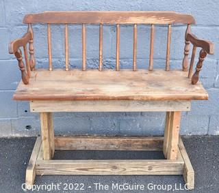 Buckboard Buggy Seat Bench Mounted on Dimensioned Lumber