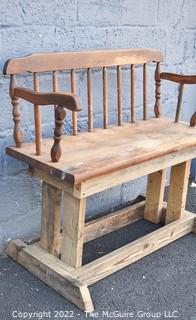 Buckboard Buggy Seat Bench Mounted on Dimensioned Lumber