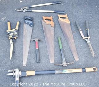 Collection of carpenter and garden tools