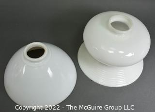 (2) Milk Glass Lamp Shades