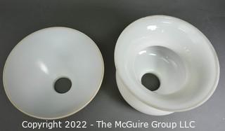 (2) Milk Glass Lamp Shades