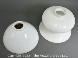 (2) Milk Glass Lamp Shades