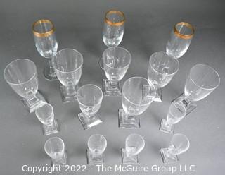 Collection of Clear Stemware 