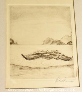 Framed Etching by Willy Seilor, German. Signed