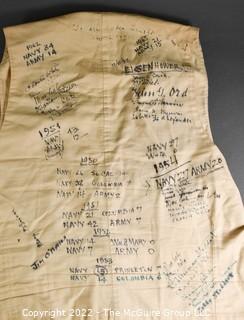 Tattersall Wool Vest with Naval Academy Provenance, as evidenced on verso.  