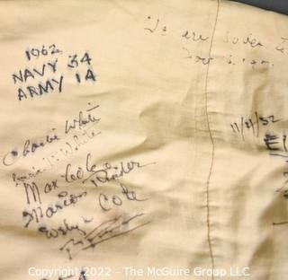 Tattersall Wool Vest with Naval Academy Provenance, as evidenced on verso.  