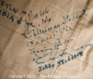 Tattersall Wool Vest with Naval Academy Provenance, as evidenced on verso.  