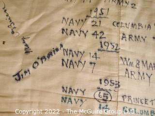 Tattersall Wool Vest with Naval Academy Provenance, as evidenced on verso.  