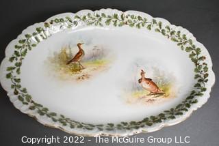 French Limoges Porcelain Ovington Bros Turkey Platter. 18"