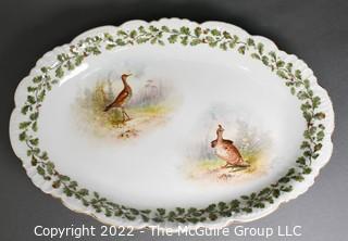 French Limoges Porcelain Ovington Bros Turkey Platter. 18"