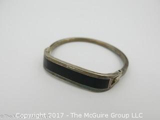 Sterling and onyx bracelet -#1309 