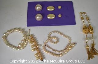 Group of Faux Pearl Beads and Decorations. 