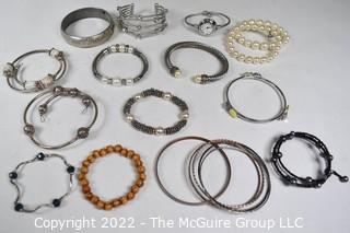 Group of Bangle and Chain Bracelets