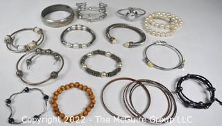 Group of Bangle and Chain Bracelets